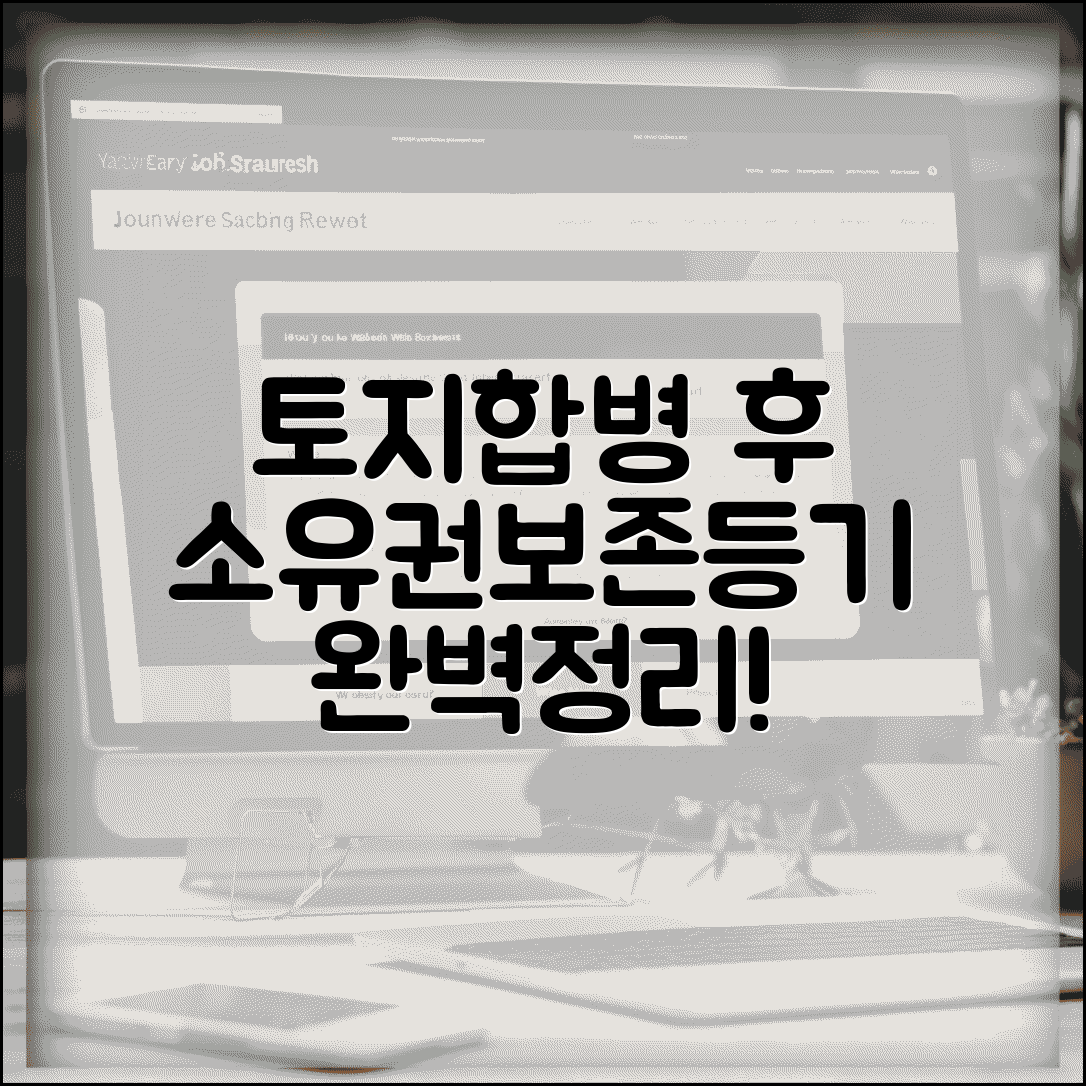 토지합병 완료 후 소유권보존등기 절차와 방법
