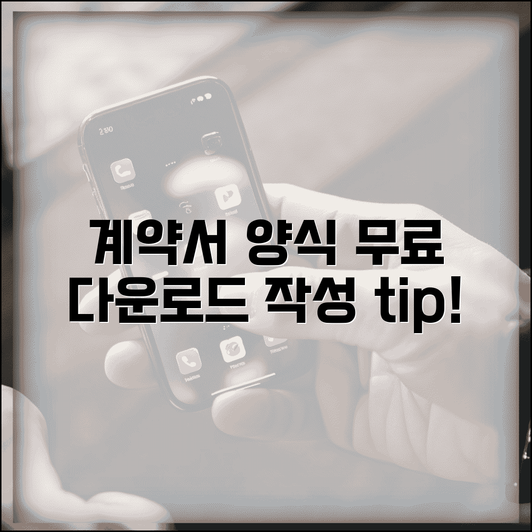 계약서 양식 무료 다운로드 작성 요령 가이드