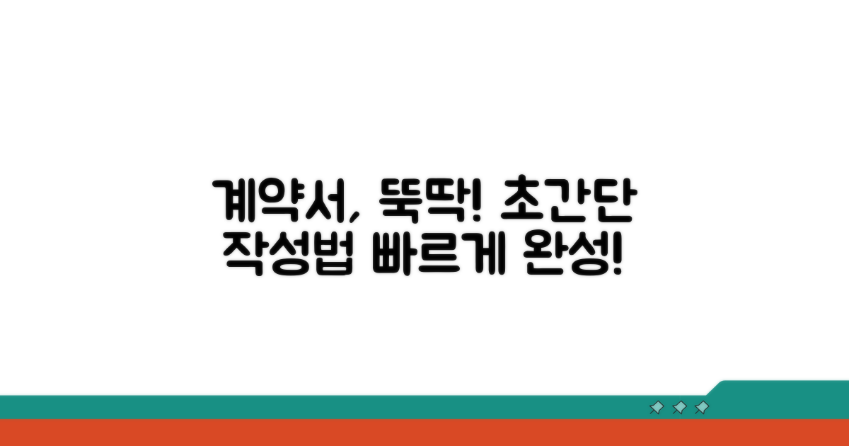 쉽고 빠른 계약서 작성 요령 가이드