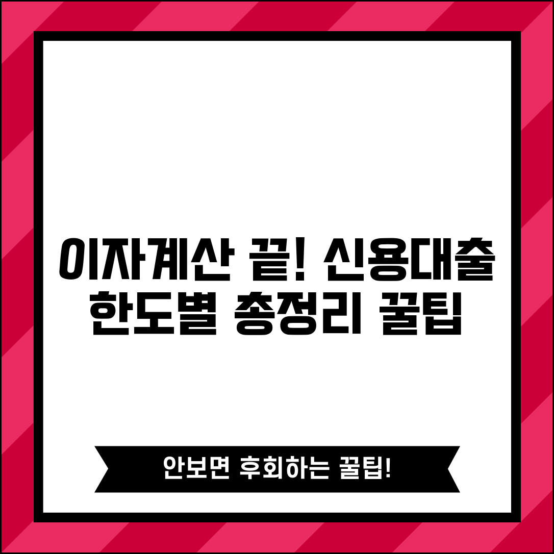 신용대출 한도 사용한도별 이자 계산 총정리