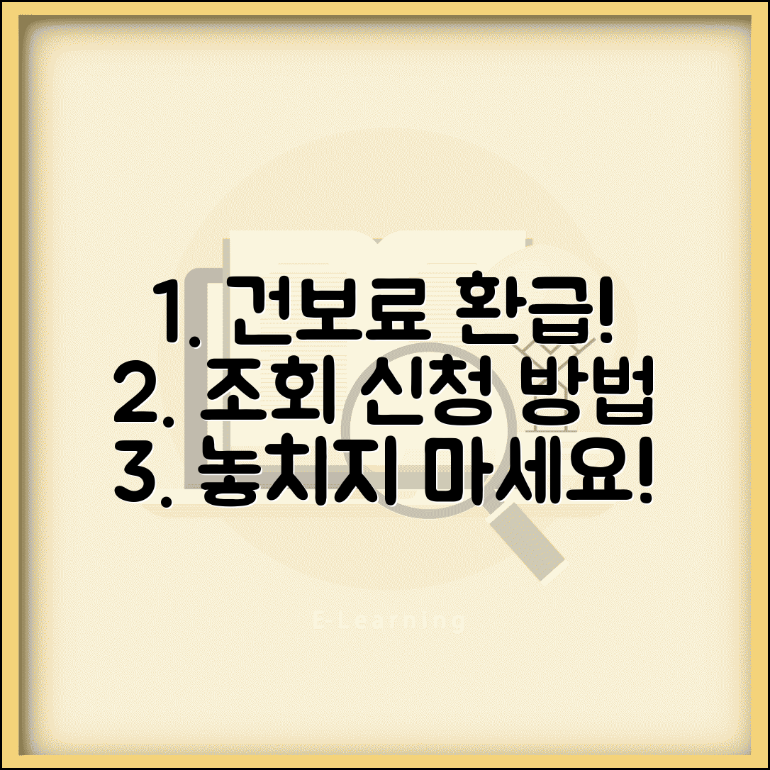 건강보험료 환급금 조회방법과 환급 조건 신청절차