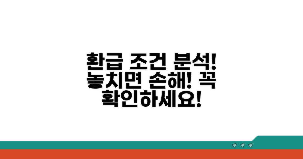 환급받을 수 있는 조건 상세 분석