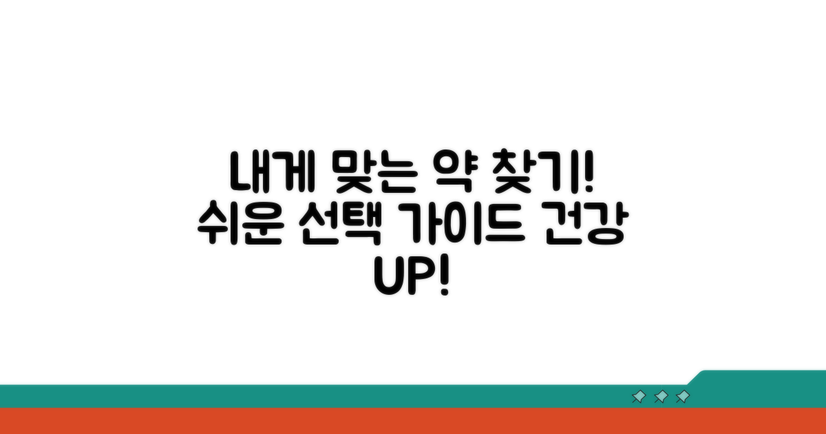 나에게 맞는 약 선택 가이드