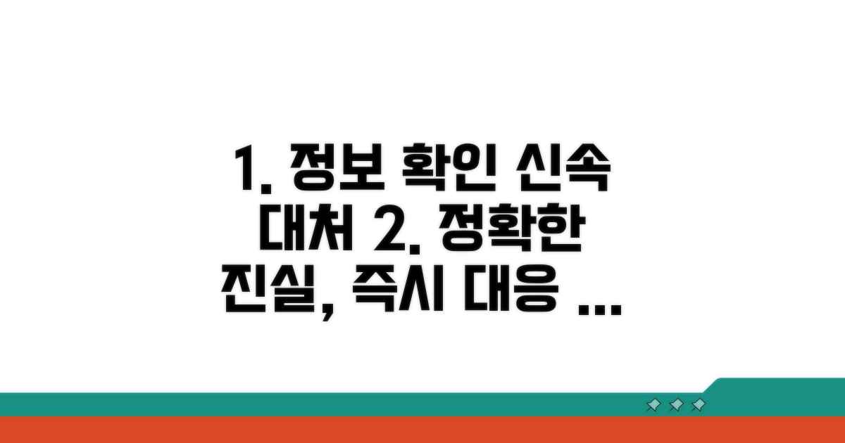 정확한 정보 확인과 빠른 대처
