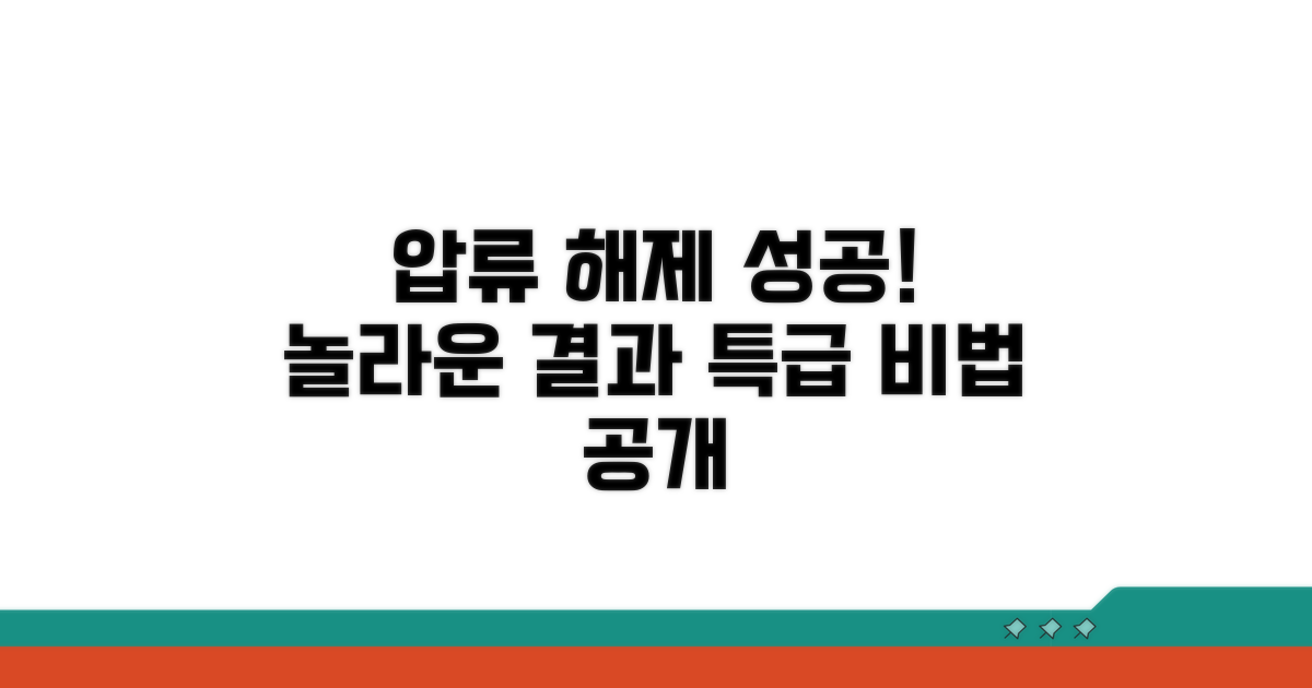 실전 압류 해제 성공 사례