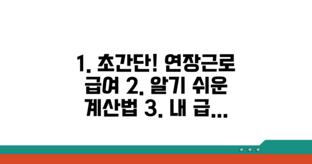 연장근로 포함 급여 계산법