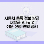 자동차등록원부 발급 및 자동차등록증 재발급 절차 | 신청 방법, 필요 서류, 비용 총정리