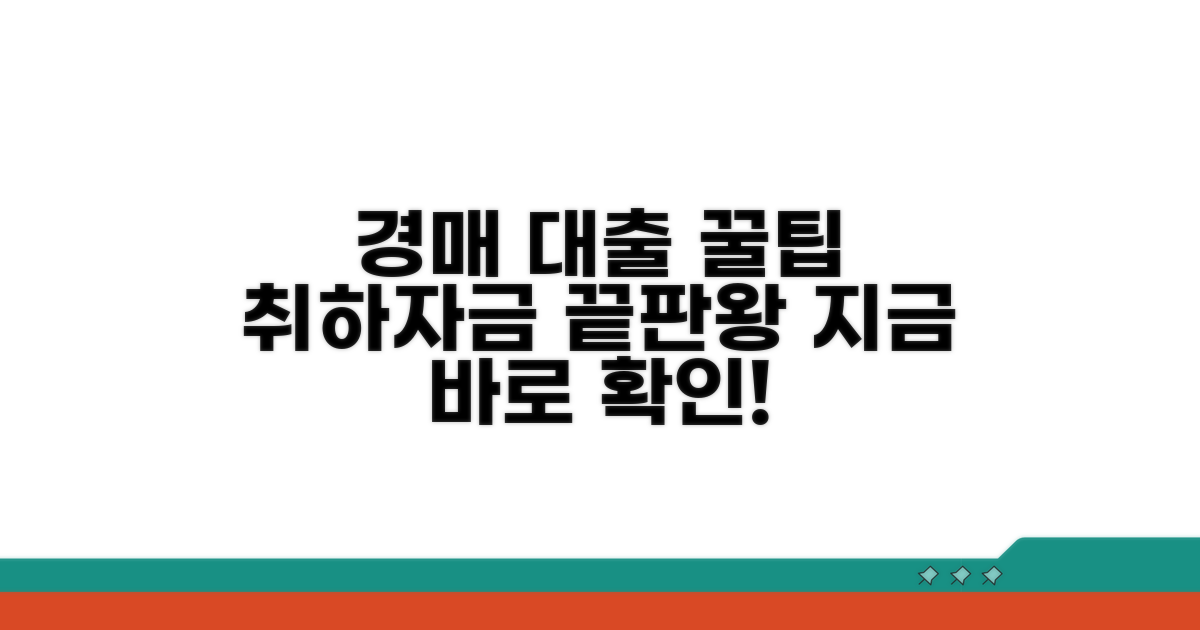 경매 취하자금 대출 핵심 총정리