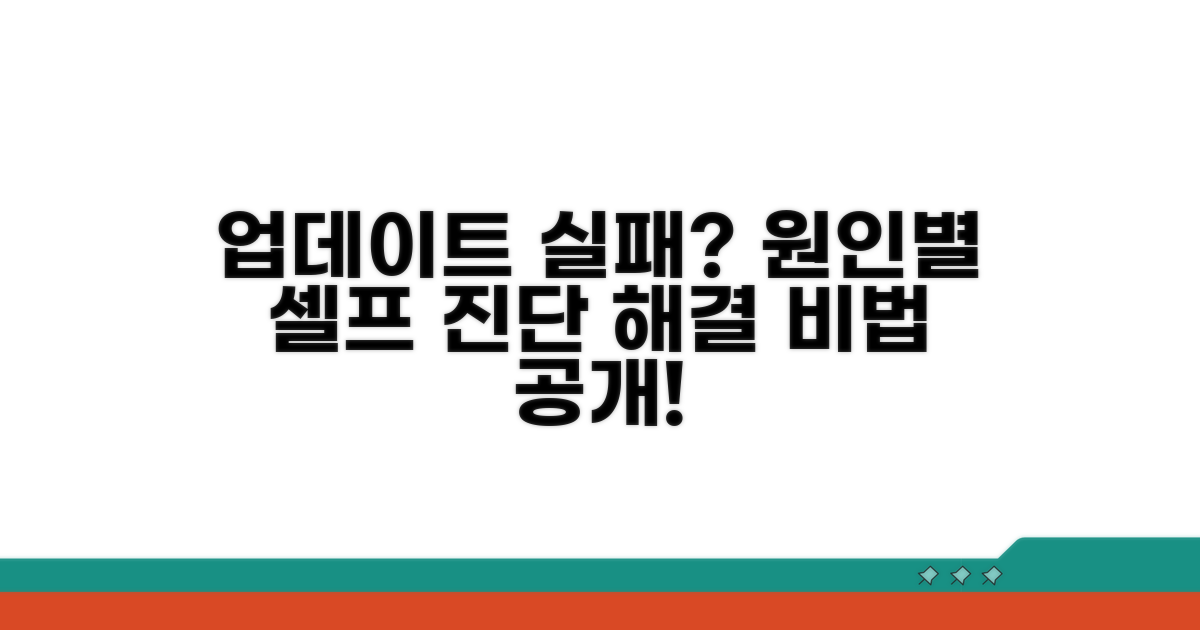 업데이트 완료 실패, 원인별 자가 진단