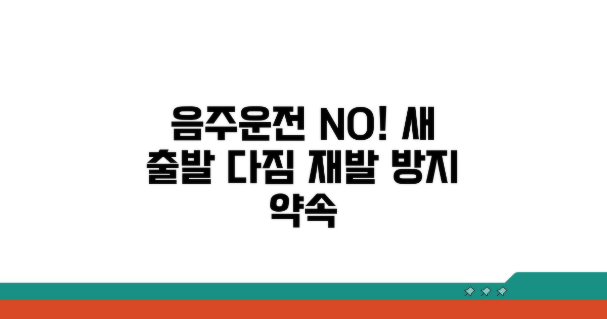 음주운전 재발 방지 약속