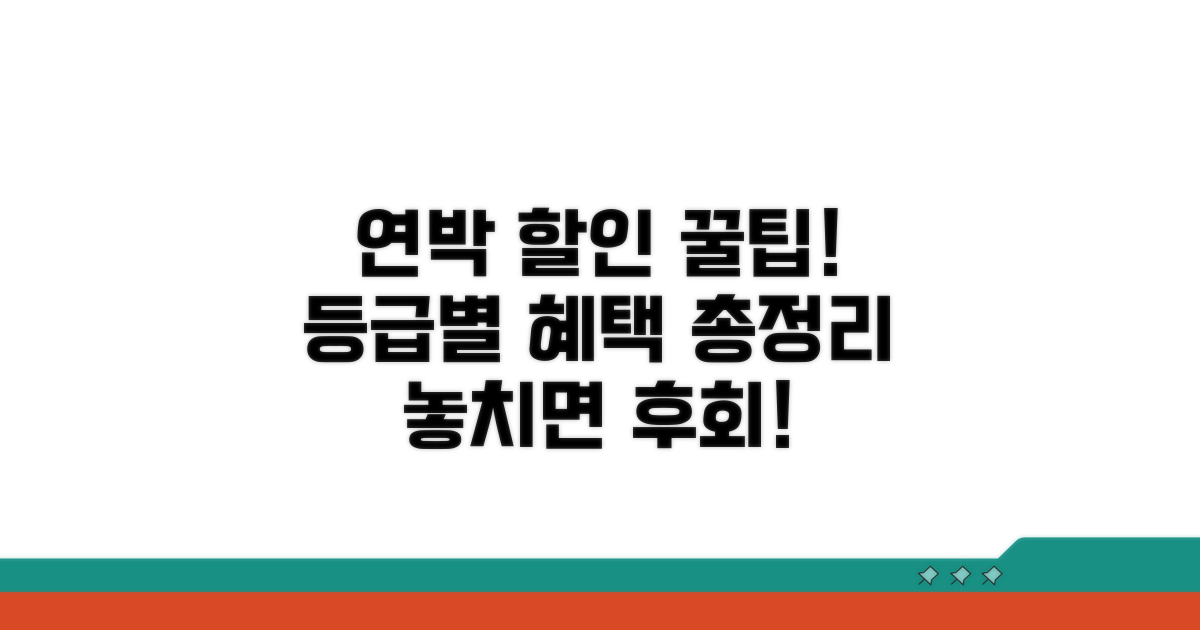 등급별 연박 할인 혜택 총정리