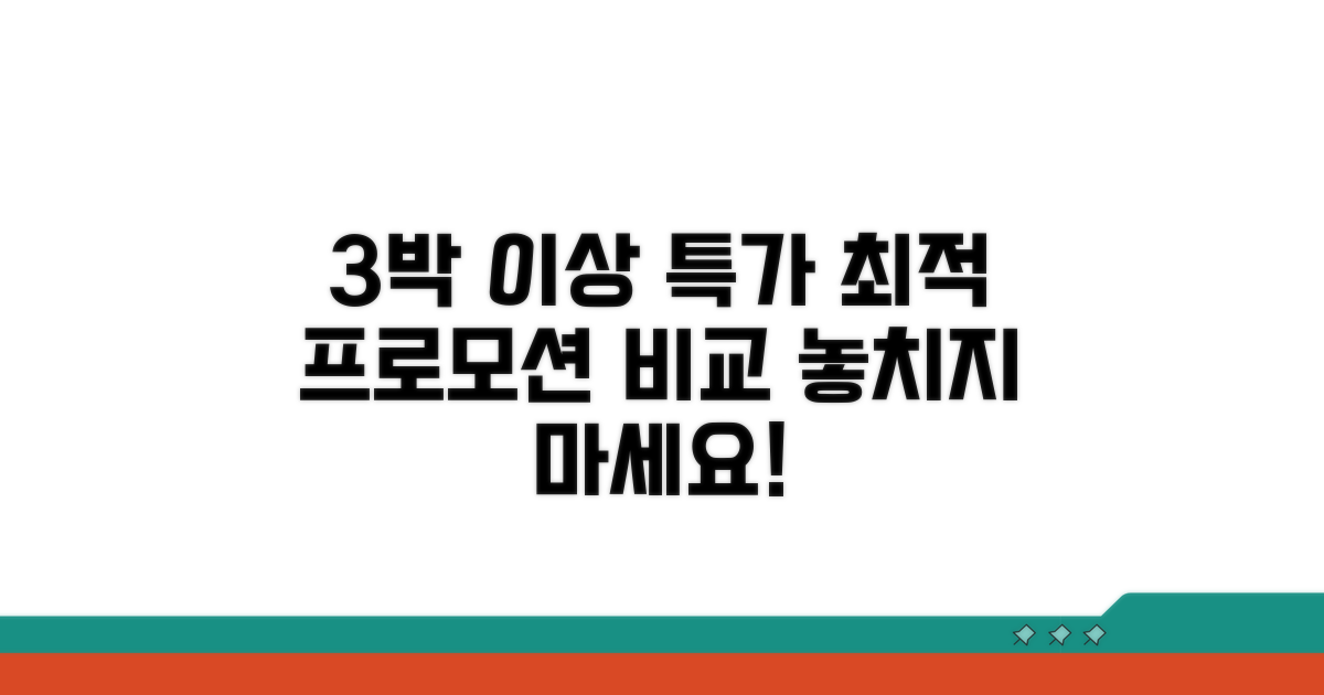 3박 이상 시 최적 프로모션 비교