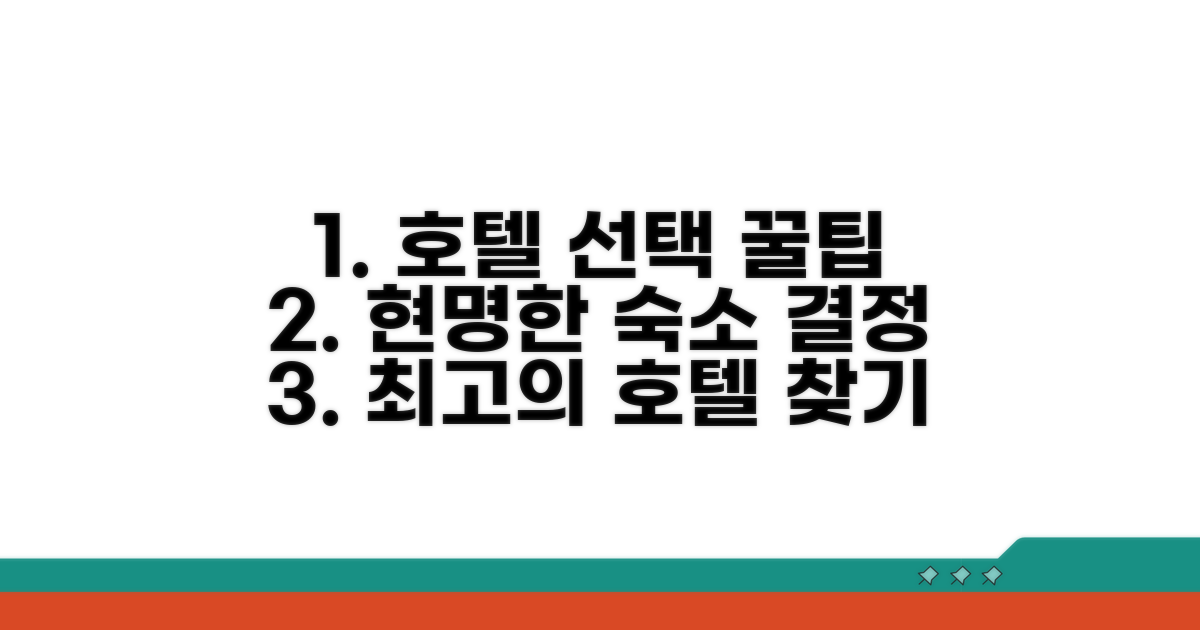 현명한 호텔 선택 가이드