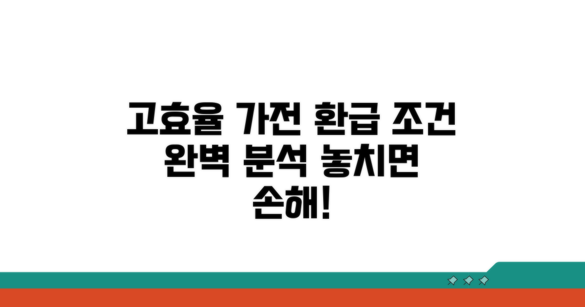 고효율 가전 환급 조건 완벽 분석