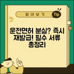 운전면허증 분실신고 재발급, 즉시 가능한 곳 | 필요 서류 체크리스트 총정리
