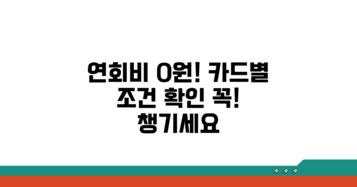 카드별 연회비 면제 조건 확인