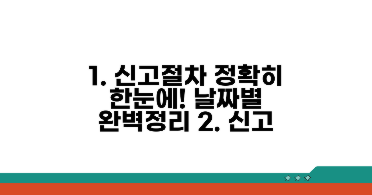 신고 절차, 날짜별로 완벽 정리