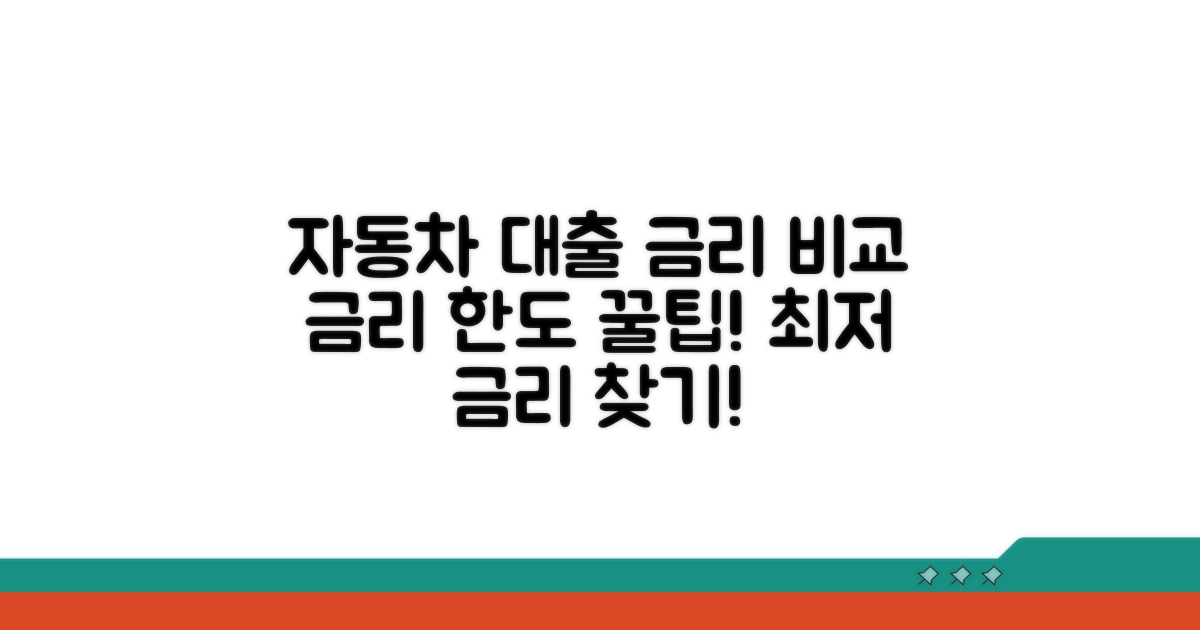 자동차담보대출 금리 한도 상세 비교