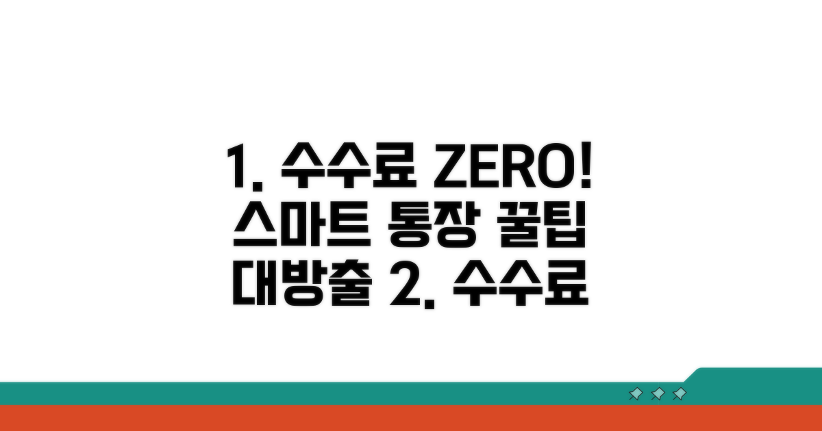 수수료 걱정 끝! 스마트 통장 활용법
