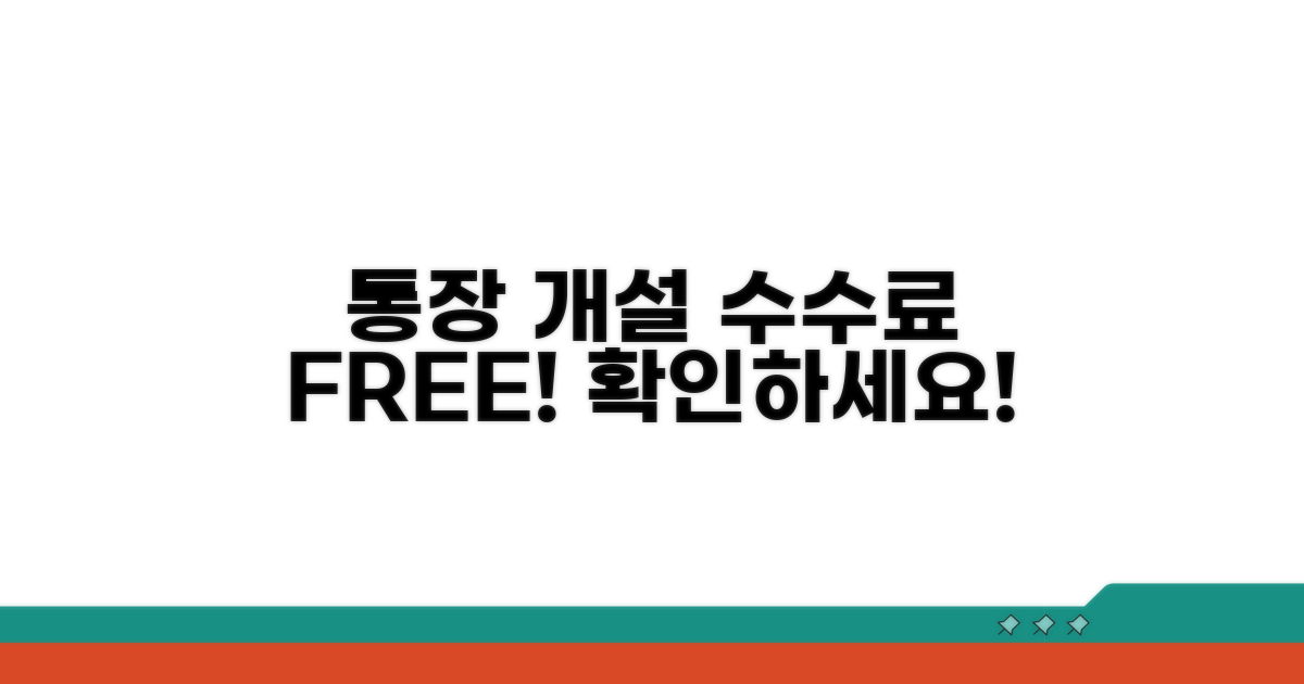 통장 만들 때 수수료 내나요?
