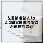 노동청 상담 받는 방법 | 전화, 방문 예약 절차 및 필요 서류 총정리