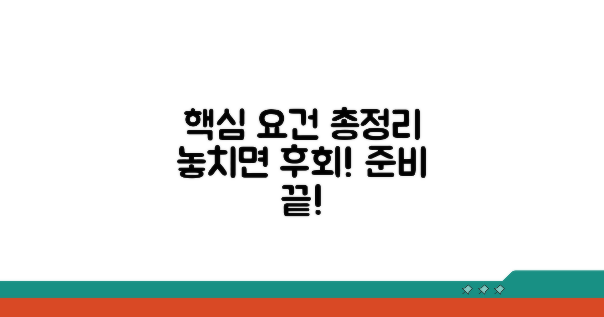 핵심 요건 총정리: 이 모든 것을