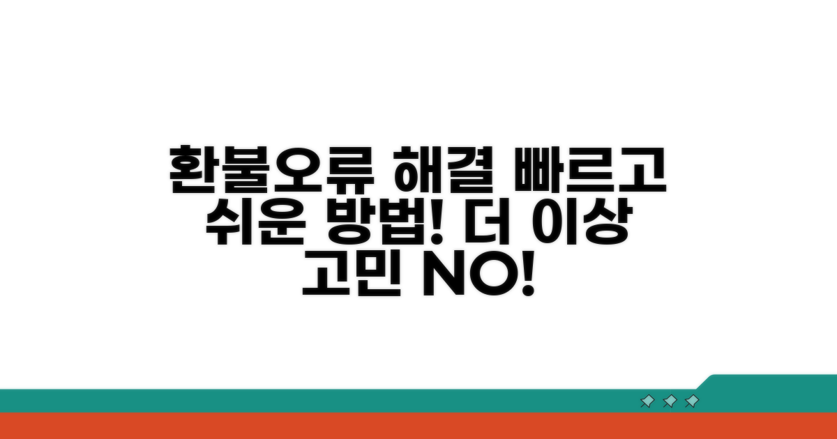 환불 및 오류 처리 방법
