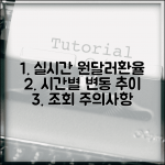 원달러환율 조회 서비스 | 실시간 시간대별 변동 추이 확인 방법 및 주의사항