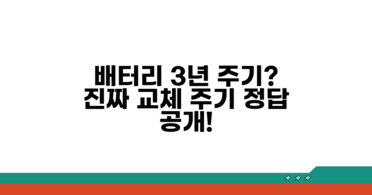 배터리 교체, 3년 주기가 정답?