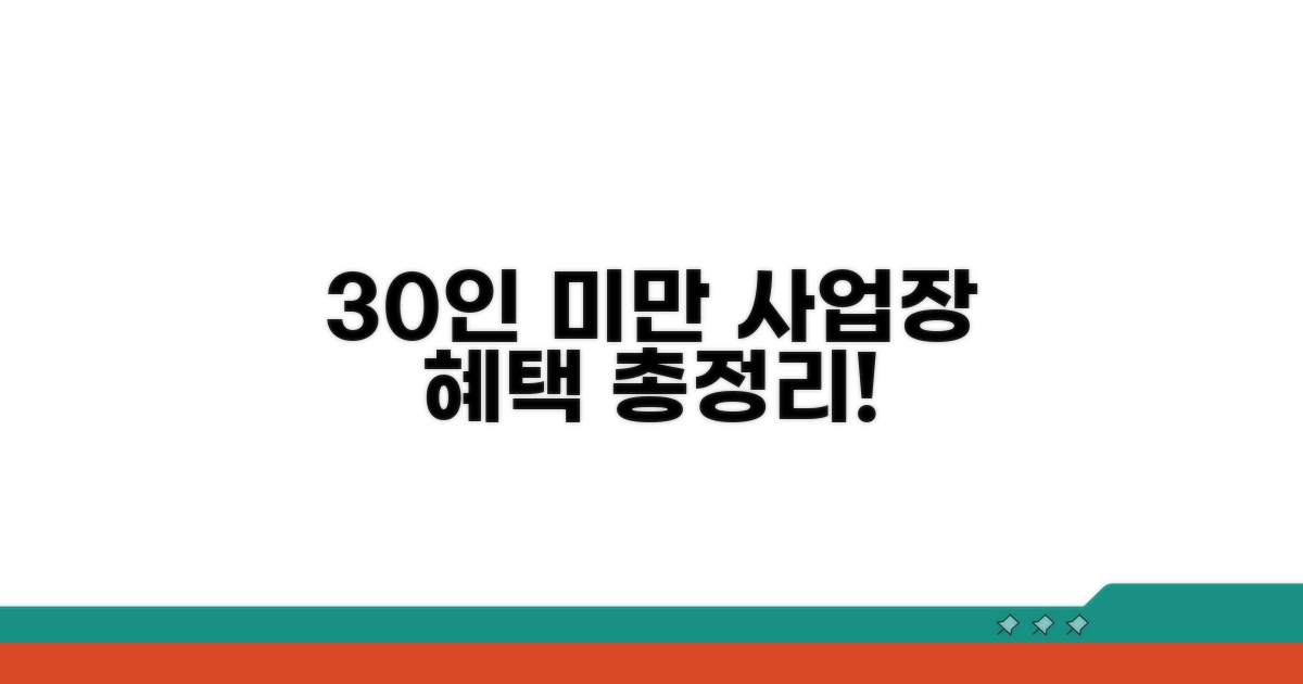 30인 미만 사업장 혜택 총정리