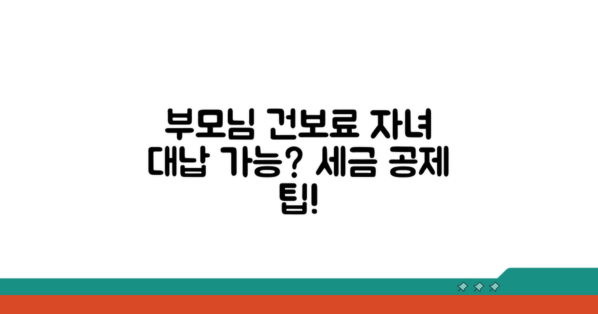 부모님 건보료 자녀 대납 공제 여부