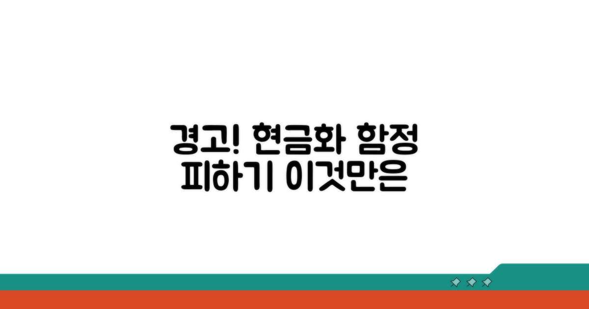 현금화 시 주의사항과 오해 방지