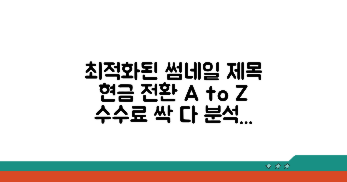현금 전환 절차와 수수료 상세 분석