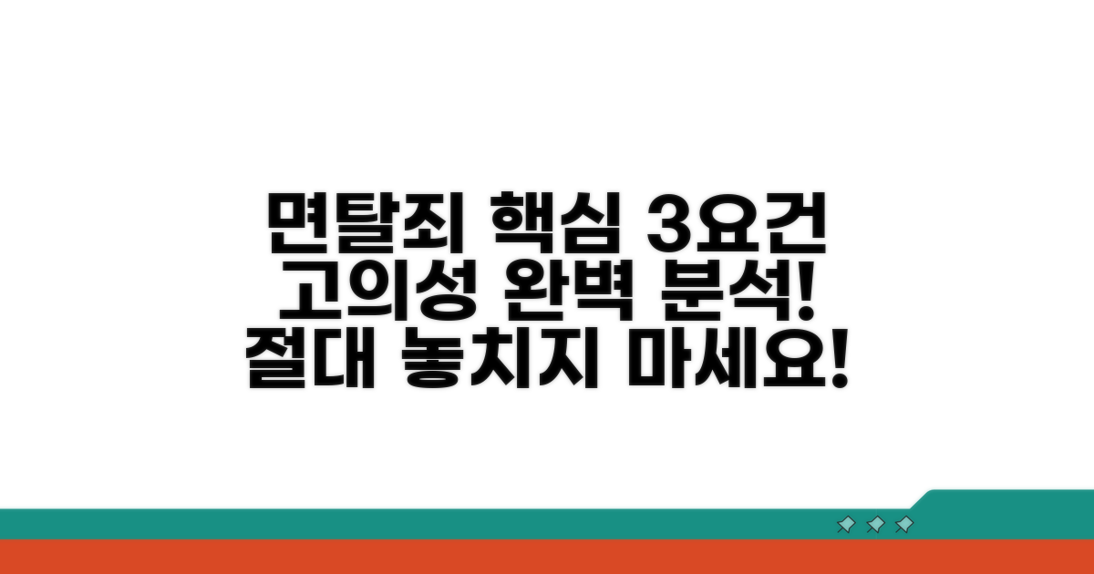면탈죄 성립 요건과 고의성 분석