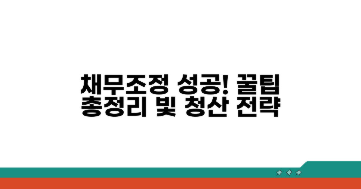채무조정 성공 전략 및 활용 꿀팁