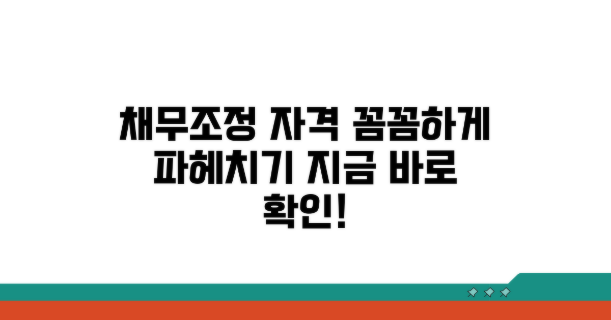 채무조정 신청 자격 요건 완벽 분석