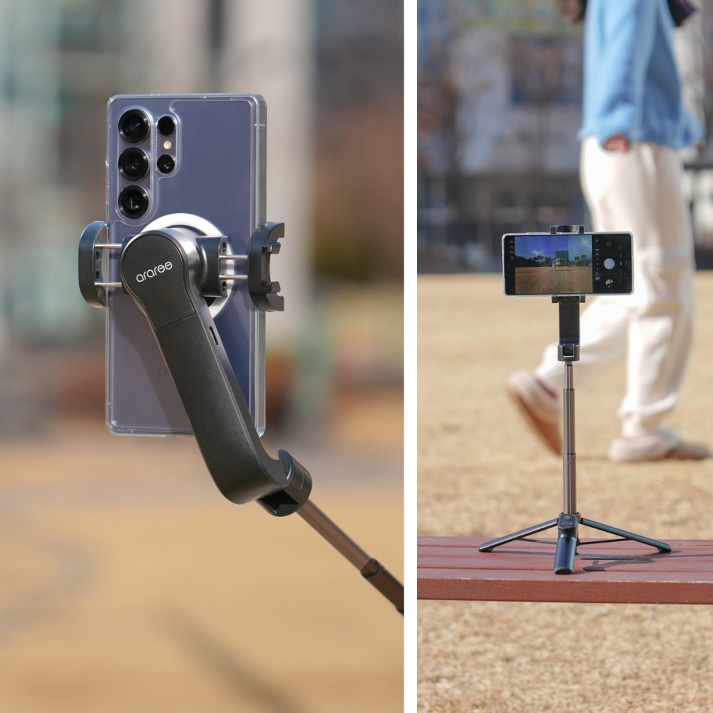 짐벌 셀카봉 삼각대 리모컨 버튼회전 셀피포드 짐벌 1X 상세 이미지 1