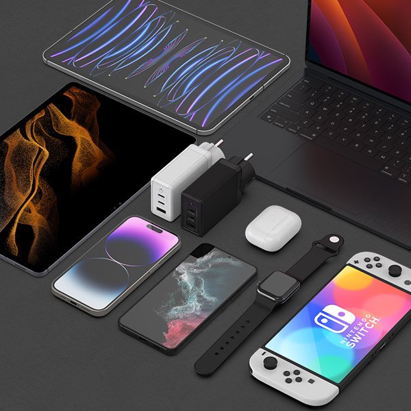 USB PD 100W PPS GaN 접지 멀티 초고속 충전기 GS610 화이트 상세 이미지 1