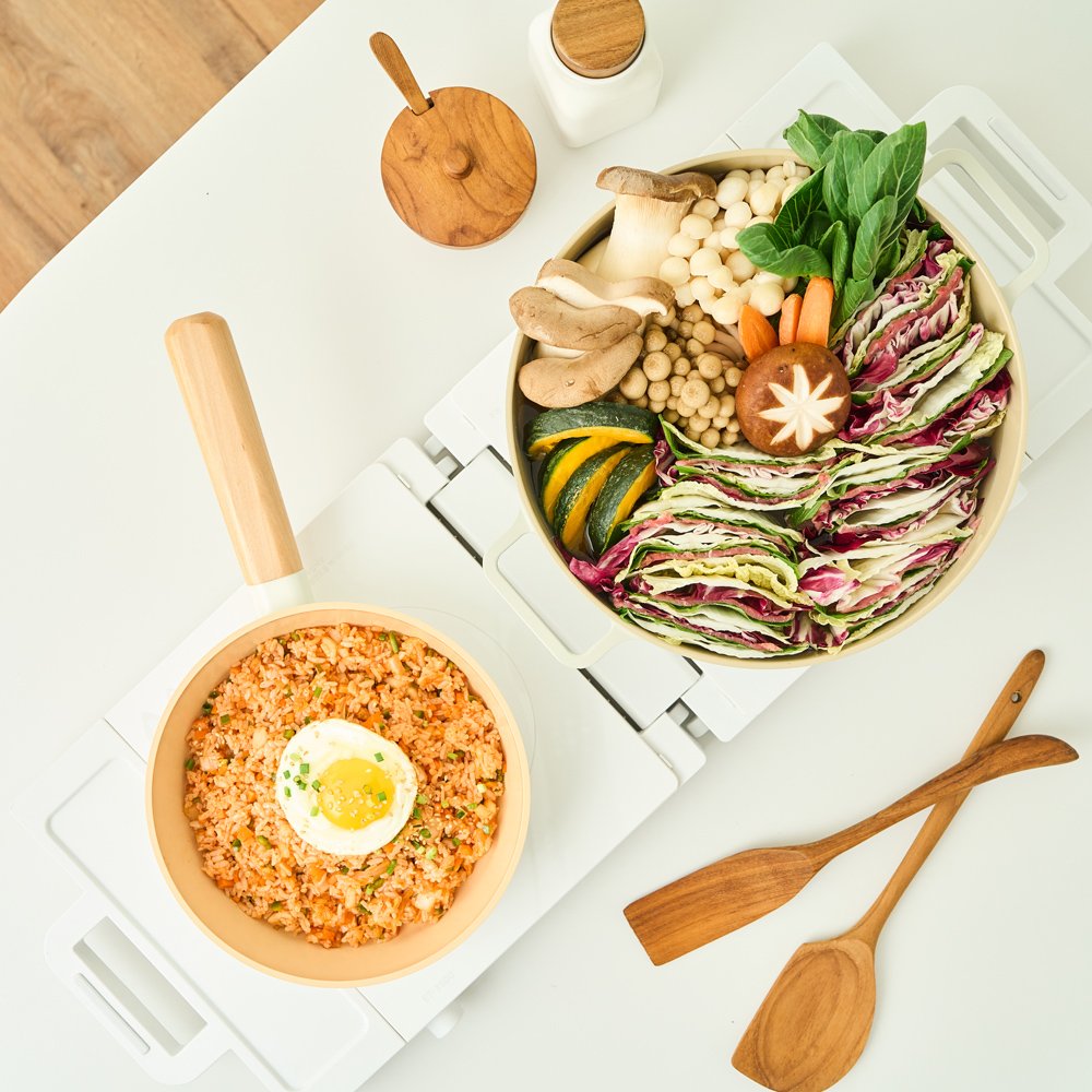 플립 인덕션 2구 접이식 공간절약 미니 가정용 무설치 휴대용 전기렌지 상세 이미지 2