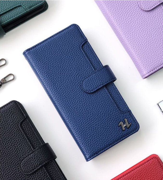 힙 가죽 지갑 다이어리 카드 수납 케이스 카키, 갤럭시Z 플립4 상세 이미지 2