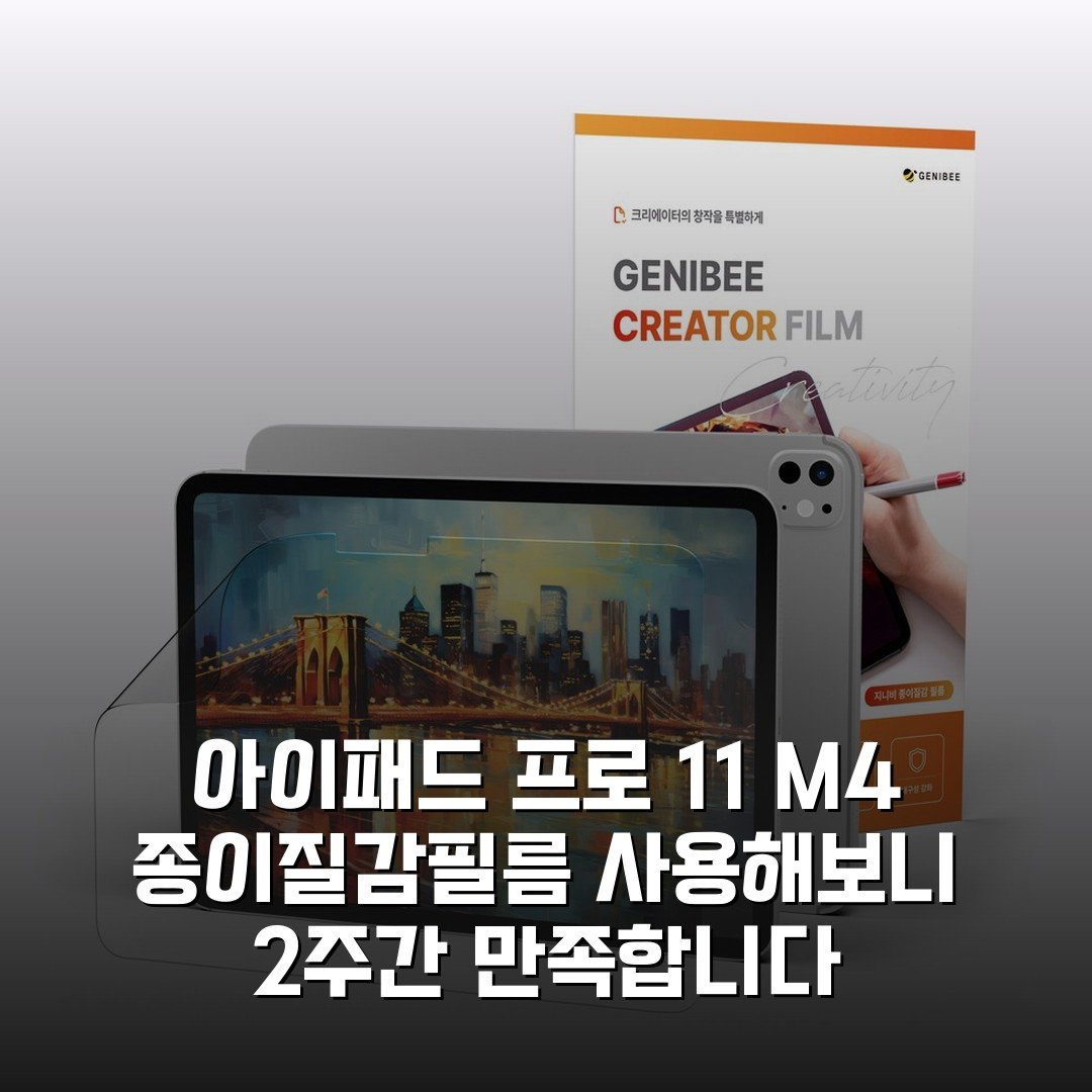 아이패드 프로 11 M4 종이질감필름 사용해보니 2주간 만족합니다