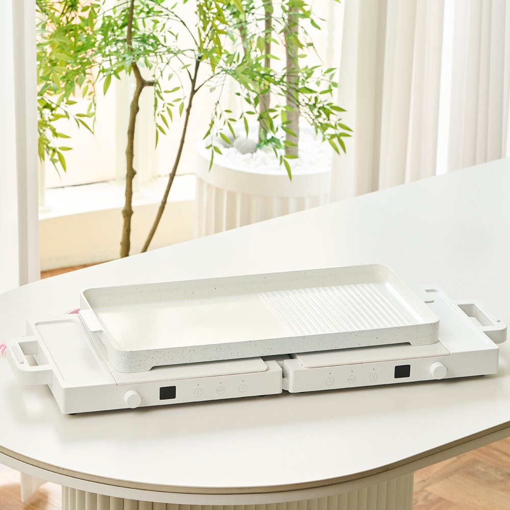 플립 인덕션 2구 접이식 공간절약 미니 가정용 무설치 휴대용 전기렌지 상세 이미지 1