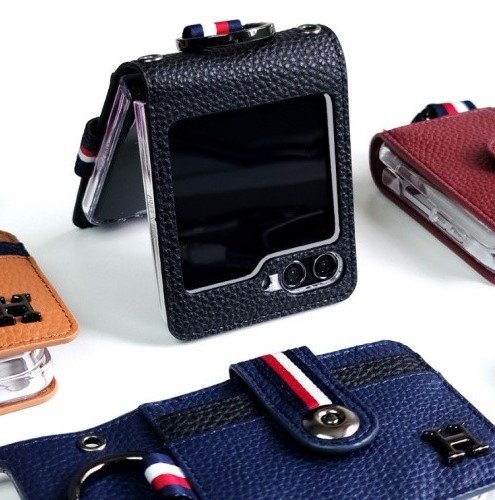 힙 가죽 지갑 다이어리 카드 수납 케이스 카키, 갤럭시Z 플립4 상세 이미지 2