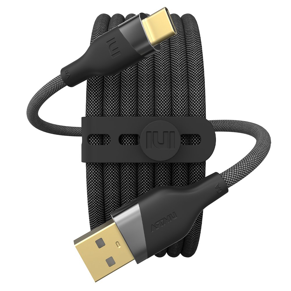 우븐 USB C타입 고속충전 케이블 블랙, 1개, 2m 상세 이미지 1
