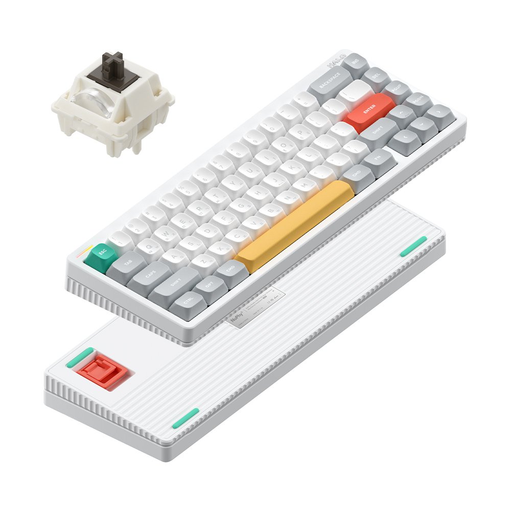 NUPHY Halo65 V2 IO 기계식키보드 한영 각인 아이오닉 화이트, 맥스 갈축 상세 이미지 1