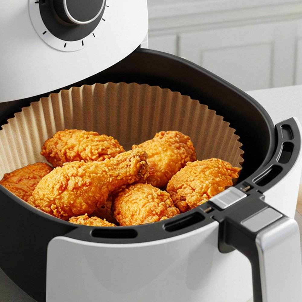 이놀 무표백 에어프라이어 종이호일 접시형 원형(대) 23cmx4.5cm, 110매, 1개 상세 이미지 2