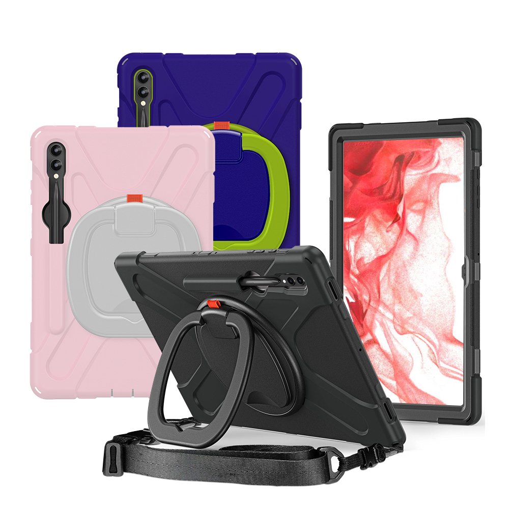 갤럭시탭 S9 FE 플러스 케이스 범퍼 회전 폴리곤 아머 인디핑크, 탭 S9 FE+/S9+ 상세 이미지 2