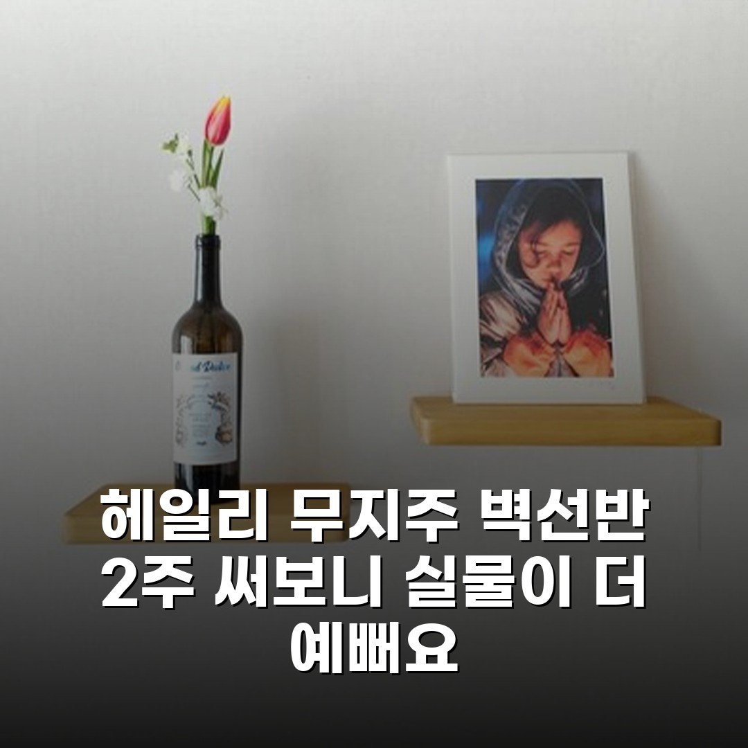 헤일리 무지주 벽선반 2주 써보니 실물이 더 예뻐요